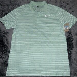 Medium Nike Dri-Fit Victory Stripe Polo Shirt Green Men's DH0829-308